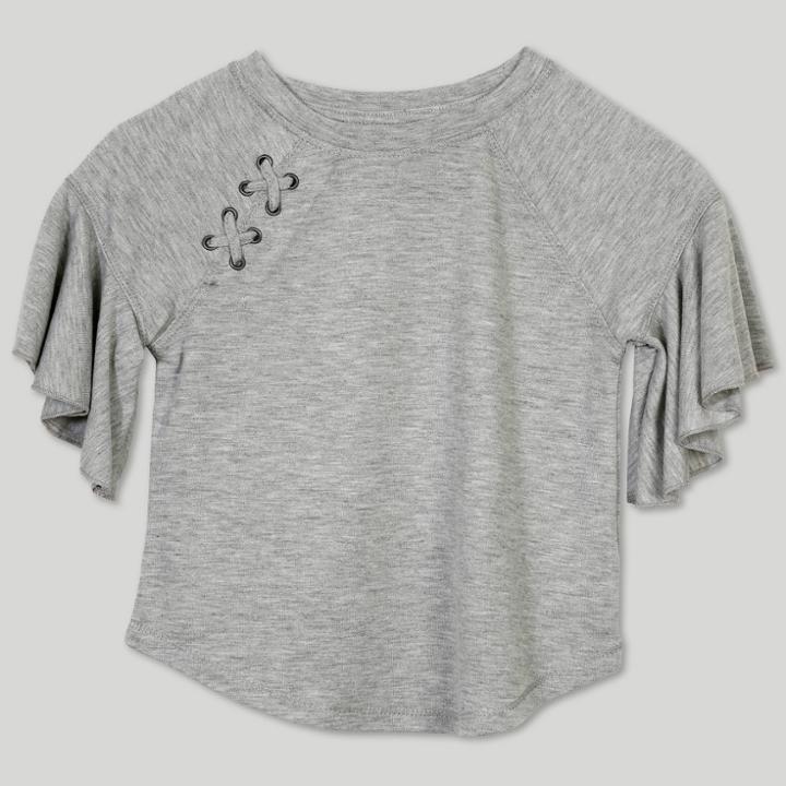 Afton Street Toddler Girls' Short Sleeve T-shirt - Gray