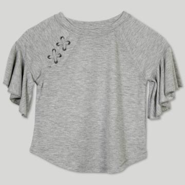 Afton Street Toddler Girls' Short Sleeve T-shirt - Gray
