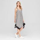 Women's Gingham Handkerchief Hem Dress - Chiasso - Black/white