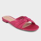 Women's Grace Satin Knotted Slide Sandals - Who What Wear Pink