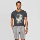 Men's Standard Fit Short Sleeve Palm Graphic T-shirt - Goodfellow & Co Charcoal Heather