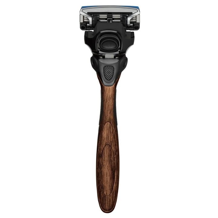 Schick Hydro 5 Sense Hydrate With Faux Brown Wood Handle - 1 Handle +