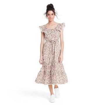 Floral Sleeveless Ruffle Dress - Rixo For Target Brown Xxs