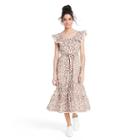 Floral Sleeveless Ruffle Dress - Rixo For Target Brown Xxs