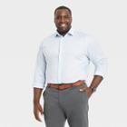 Men's Tall Standard Fit Performance Dress Long Sleeve Button-down Shirt - Goodfellow & Co Blue