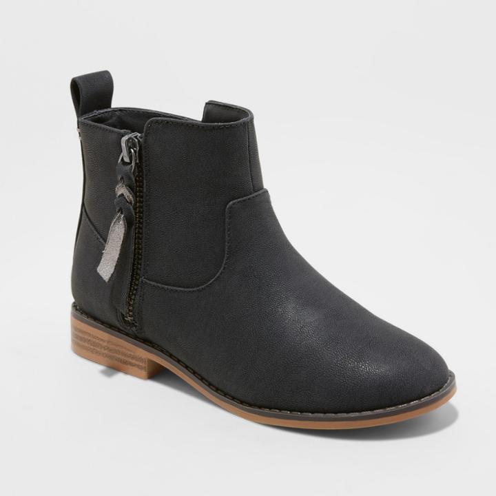 Girls' Asha Western Ankle Boots - Cat & Jack Black