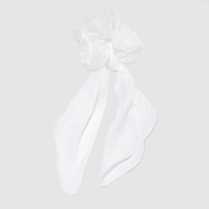 Organza Jumbo Hair Twister With Solid Scarf Tails - Wild Fable Ivory
