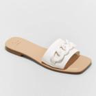 Women's Viv Chain Slide Sandals - A New Day White