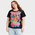 Warner Bros. Women's Scooby Doo Plus Size Poster Art Short Sleeve Graphic T-shirt - Black