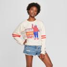 Women's Smokey The Bear Long Sleeve Cropped T-shirt (juniors') Cream