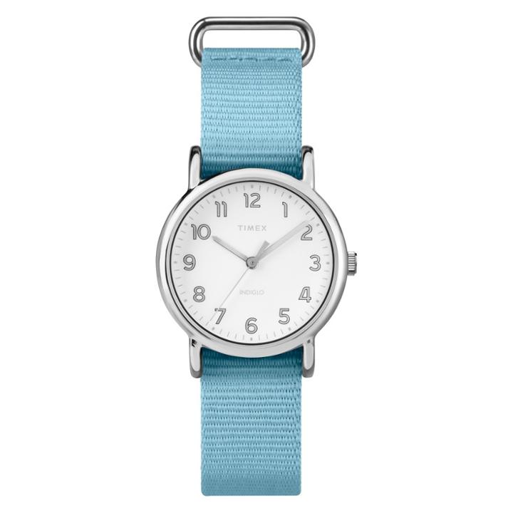 Women's Timex Weekender Slip Thru Nylon Strap Watch - Blue Tw2r80600jt