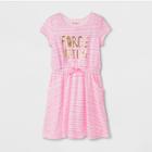 Girls' Short Sleeve Stripe Dress - Cat & Jack Pink