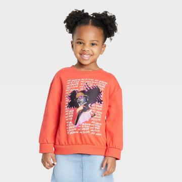 No Brand Black History Month Toddler My Dream, My Future Sweatshirt - Orange