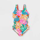 Girls' Leaf It Alone One Piece Swimsuit - Cat & Jack