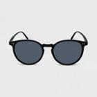 Women's Rubberized Plastic Round Sunglasses - Wild Fable Black