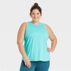 Women's Plus Size Essential Racerback Tank Top - All In Motion Neon Blue