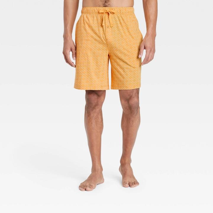 Men's 9 Print Knit Pajama Shorts - Goodfellow & Co Yellow