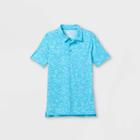 Boys' Printed Golf Polo Shirt - All In Motion Aqua