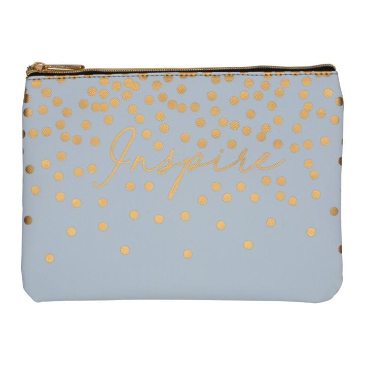 Ruby+cash Faux Leather Makeup Bag & Organizer - Inspire Cascading Dots