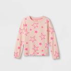 Girls' Printed French Terry Pullover Sweatshirt - Cat & Jack Powder Pink