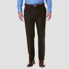 Haggar Men's Big & Tall Premium Comfort Classic Fit Flat Front Dress Pants - Dark Chocolate 44x29, Men's, Dark Brown