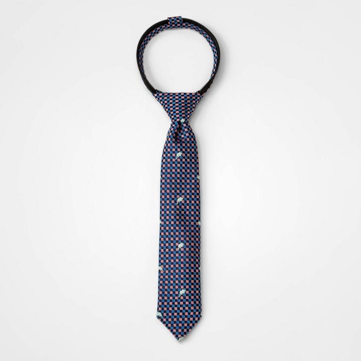 Kids' Dino Gingham Tie - Cat & Jack Blue