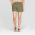 Target Women's Regular Fit Mid-rise Shorts - A New Day Olive (green)