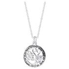 Target Women's Cubic Zirconia Heart The Love Of A Family Is The Greatest Gift Necklace In Sterling Silver,