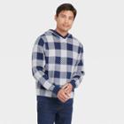 Men's Plaid Hooded Pullover - Goodfellow & Co Navy Blue