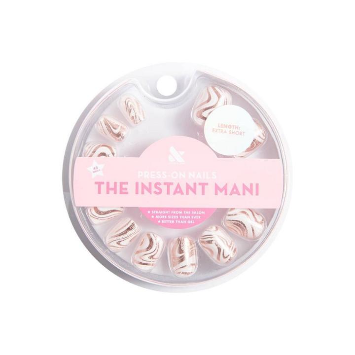 Olive & June Press-on Fake Nails - Extra Short Squoval Marble