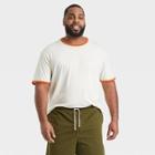Men's Big & Tall Standard Fit Short Sleeve Crewneck T-shirt - Goodfellow & Co White Blush