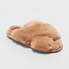 Women's Paris Crossband Fur Slide Slippers - Stars Above Camel