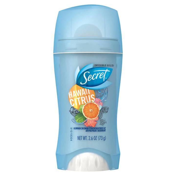 Secret Fresh Antiperspirant And Deodorant Invisible Solid Hawaii Citrus