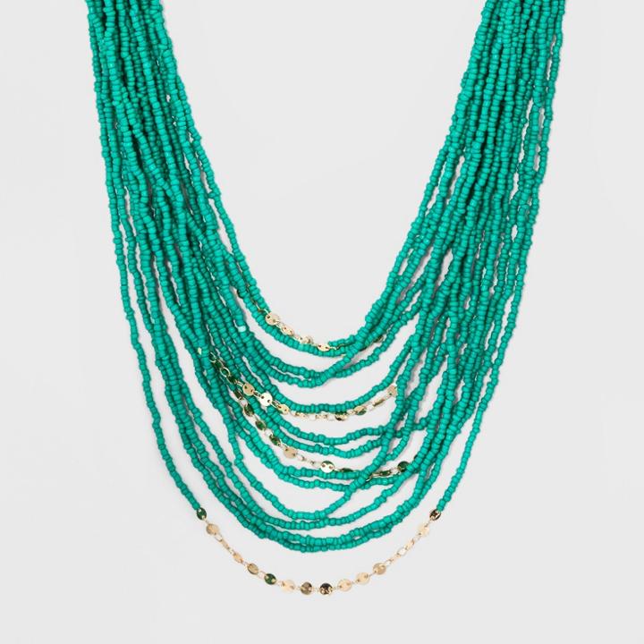 Sugarfix By Baublebar Beaded Statement Necklace - Seafoam, Girl's