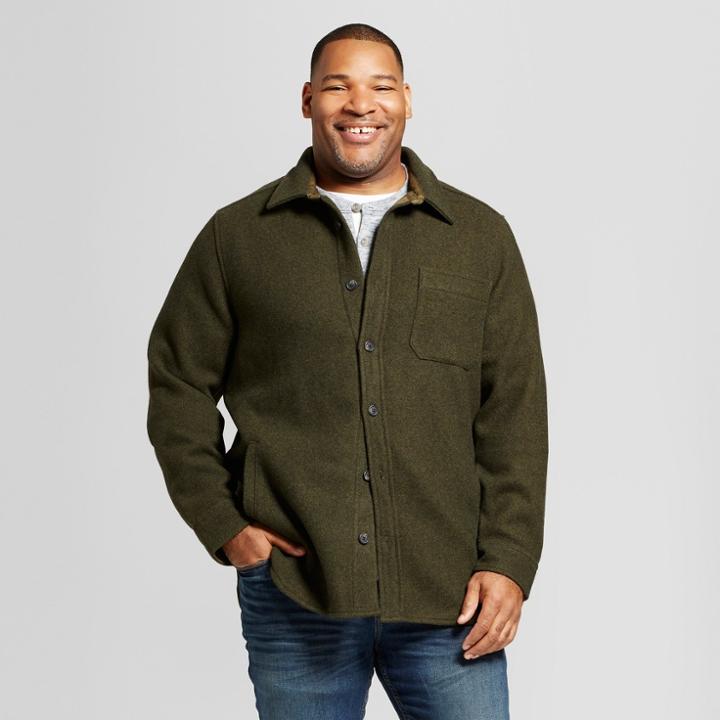 Men's Tall Everyday Wear Lined Fashion Jacket - Goodfellow & Co Muddied Basil