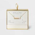 Semi-precious Mother Of Pearl Horizontal Bar Necklace - A New Day White