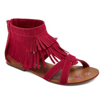 Girls' Covergirl Shelly Double Fringe Gladiator Sandals - Pink