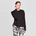 Women's Cozy Curved Hem Sweatshirt - Joylab Black