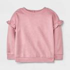 Baby Girls' Ruffle Sweatshirt - Cat & Jack Pink Newborn