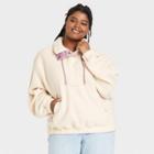 Women's Plus Size Sherpa Sweatshirt - Universal Thread Cream
