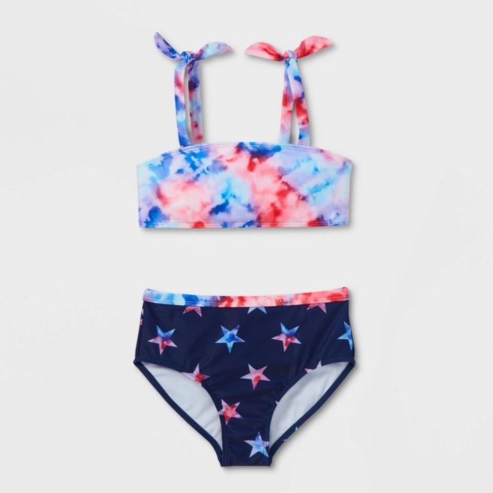 Girls' 'wish Upon A Unicorn' Bikini Swimsuit - Cat & Jack Navy Blue