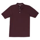 French Toast Boys' Short Sleeve Pique Uniform Polo Shirt - Burgundy (red)