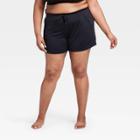 Women's Plus Size Essential Mid-rise Knit Shorts 5 - All In Motion Black 1x, Women's,