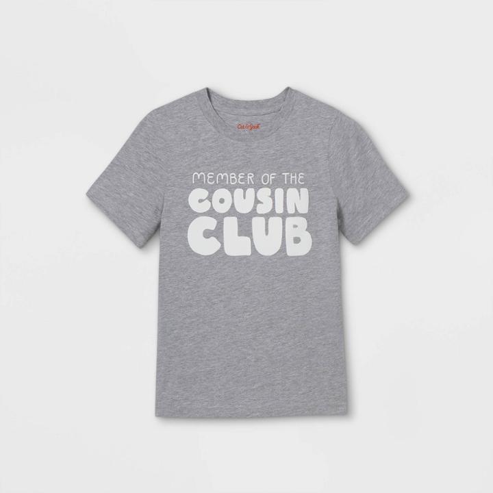 Kids' 'cousin Crew' Short Sleeve Graphic T-shirt - Cat & Jack Heather Gray