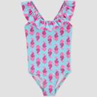 Baby Girls' Seahorse One Piece Swimsuit - Just One You Made By Carter's Blue 3m, Infant Girl's, Blue Pink