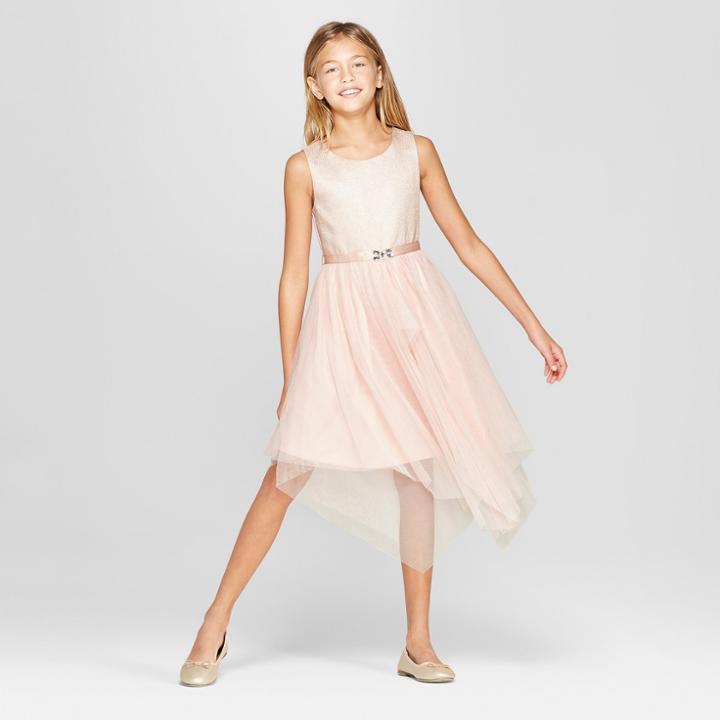 Girls' Fairy Hem Dressy Dress - Cat & Jack Blush