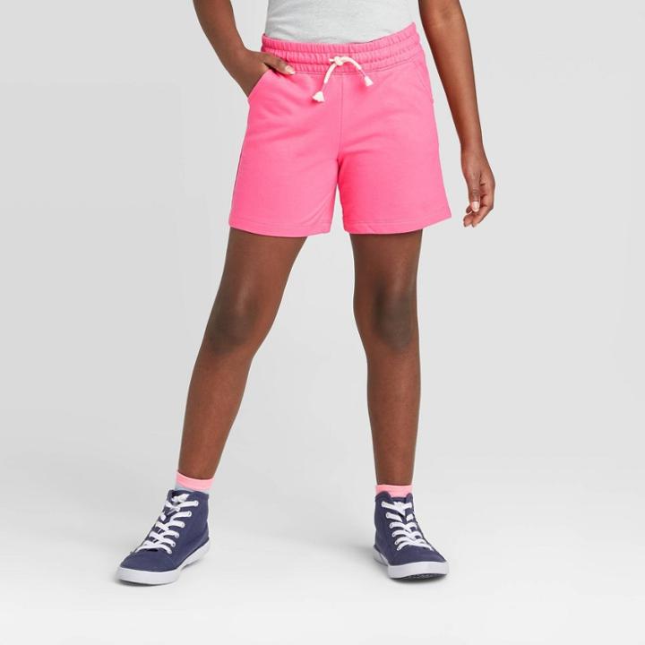 Girls' Knit Midi Shorts - Cat & Jack Pink