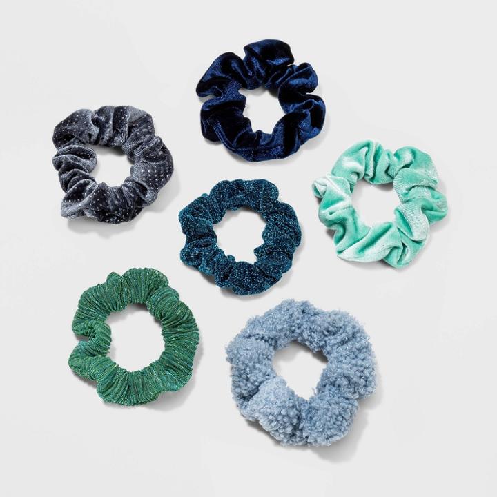 Multi Blue Gifting Hair Twister Set 6pc - A New Day Multicolor Cools