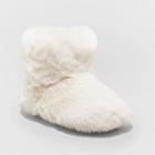 Toddler Girls' Dallas Fur Bootie Slippers - Cat & Jack Cream
