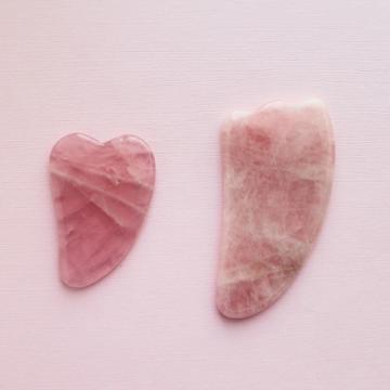 Mei Apothecary Mini Rose Quartz Gua Sha Facial Massage Beauty Tool